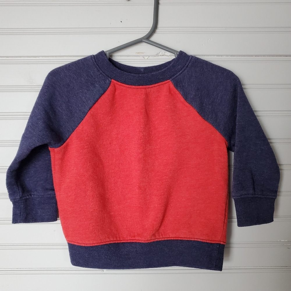 Cat & Jack Red and Blue Crewneck, sz 12m